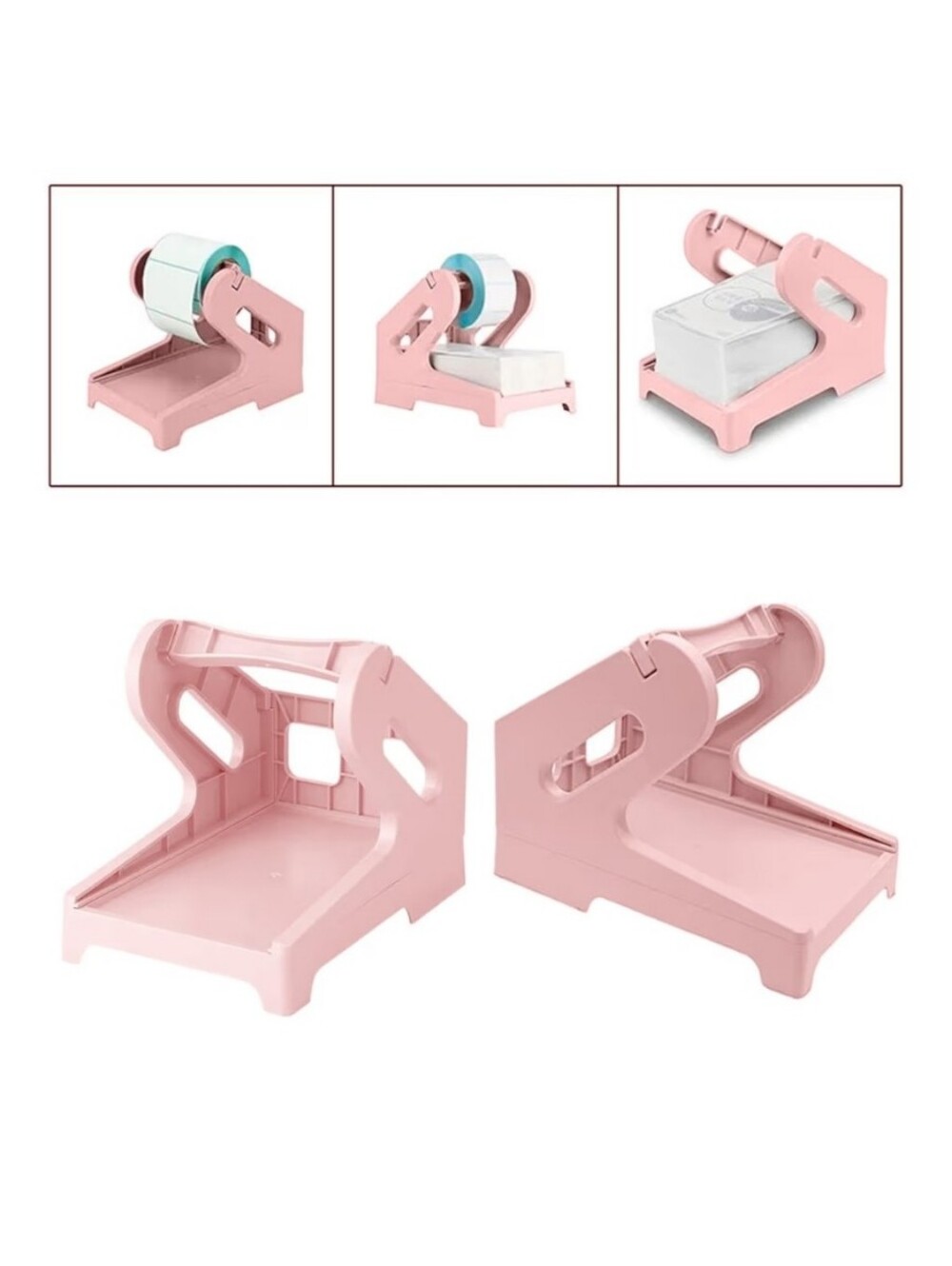 Thermal Shipping Label Holder, 4x6. For Rolls and Fanfold Labels (Pink)